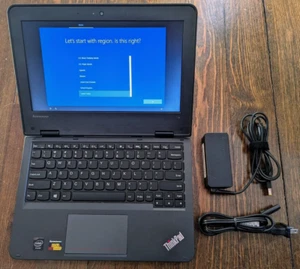 Lenovo ThinkPad 11e Laptop 11.6" Intel Celeron N3150 8GB RAM 256GB SSD WebcamW11 - Picture 1 of 8