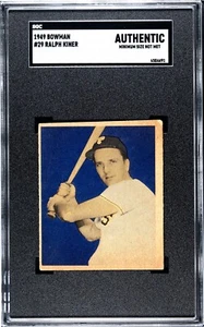 Ralph Kiner, 1949 Bowman #29, SGC AUTHENTIC - JUST GRADED. - Picture 1 of 2
