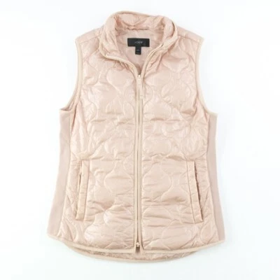J. Crew Vest Women's XXS Quilted Double Full Zip #B8448 Light Pink Outdoor Vest - Image 1 of 4