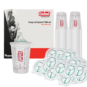 Colad Snap Lid System 900ml 130/190 Micron Automotive Refinishing Spray Gun kit - Picture 1 of 12