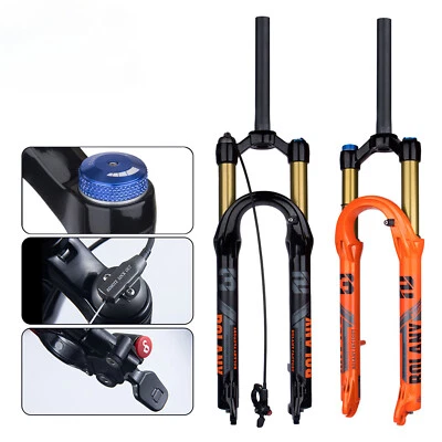 27.5/29 Inch 120mm Travel MTB Bicycle Oil Air Suspension Lightweight QR Fork - Image 1 of 4