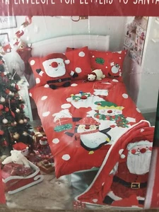 NEXT Kids Red Santa Single Duvet Cover Set with Envelope for Letters Christmas - Picture 1 of 6