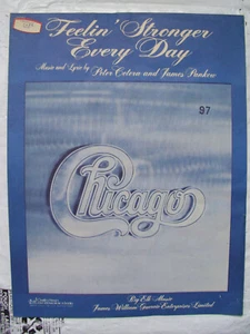 Vintage 1973 Sheet Music FEELIN’ STRONGER EVERYDAY recorded by Chicago  - Picture 1 of 3
