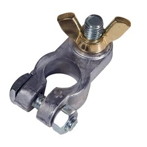 Ancor Lead Battery Terminal - 3/8" Stud - Positive - Marine Grade Tinned Brass - Picture 1 of 2