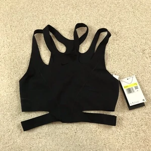 Nike FutureMove Womens Small Non-Padded Strappy Sports Bra Black FQ2640 - Picture 1 of 5