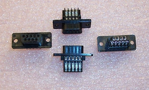 QTY (10) 9 POSITION HDE-20 IDC AMPLIMITE RECEPTACLES 26-30 AWG DB-9 745201-1 AMP - Picture 1 of 2