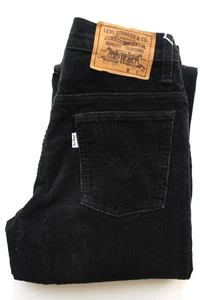 Vintage Levi's 632 Damen Schlag Cord Jeans W28 L31 schwarz LEVJ117 - Bild 1 von 12