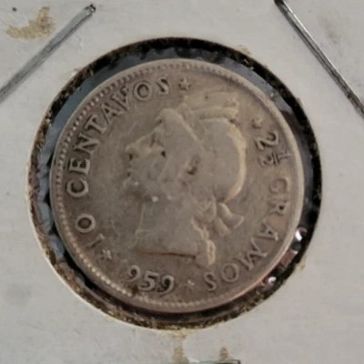 República Dominicana 1959 10 centavos plata .900 Foto 1 de 4