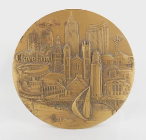Medallic Art 3" Bronze Coin LTV Steel Cleveland Bicentennial 1996 SSCI Cityscape - Picture 1 of 4