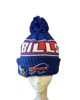 Buffalo Bills New Era Beanie Knit Pom Winter NFL Hat Blue & Red NEW