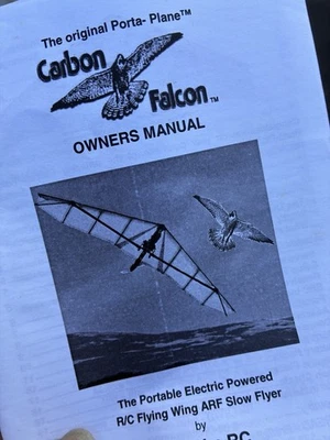 Carbon Falcon Folding ARF Motor Sailplane Glider R/c Balsa Model Airplane Kit - Image 1 of 4