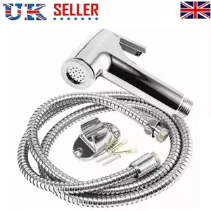 Chrome Muslim Shower Head & Hose Bidet Spray Tap - Hygienic Handheld Toilet Kit - Picture 1 of 11