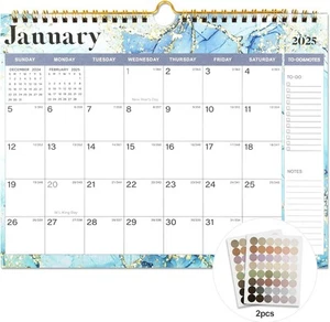 2025-2026 Wall Calendar - 18 Monthly 8.5x11, Blue - Picture 1 of 7