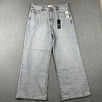 Jeans Habitual Hollis para mujer 12/31 lavado claro tiro alto pierna ancha denim atlántico Foto 1 de 4