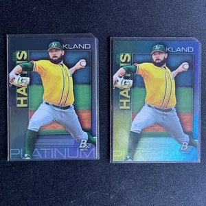 Hogan Harris 2 Card MLB Baseball Trading Card Lot Rookie RC Prospect Athletics - Picture 1 of 4