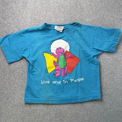 Camiseta vintage 1996 Barney’s Big Surprise Live in Purple niños 4T hecha en EE. UU. Foto 1 de 4