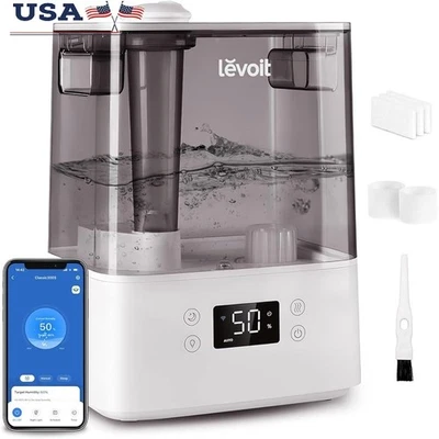 Smart Ultrasonic Humidifier Auto Mode Aromatherapy Top Fill 505ft² Whisper Quiet - Image 1 of 4