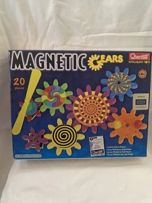 Magnetic Gears Construction Fun 20 Pieces Age 4+ Made Quercetti - Image 1 of 3