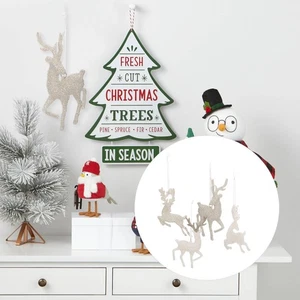  Colgantes colgantes de plástico de escultura de alce 4 piezas adornos creativos árbol - Imagen 1 de 12