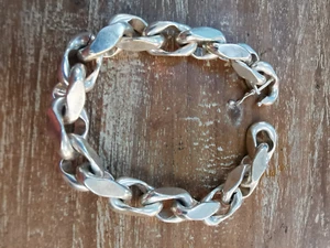 Armkette 800 Silber, 70-er Jahre Kult, 21,5 cm lang, 89,4 gr. schwer !! (141) - Bild 1 von 11