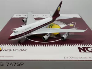 Modelos NG Qatar Amiri Airlines para avión Boeing B747SP VP-BAT 1:400 preconstruido - Imagen 1 de 6