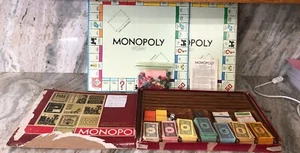 Vintage 1964 Monopoly Game Red Box Large Tray W 2 game boards-RARE-SHIPS N 24HRS - Picture 1 of 12
