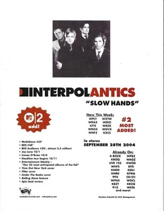INTERPOL Rare 2004 Slow Hands PROMO TRADE AD Poster for Antics CD 8.5x11 MINT - Picture 1 of 1