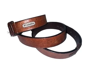 Columbia Brown Classic Genuine Full Grain Leather Casual Dress Belt Mens Size 40 - Picture 1 of 16