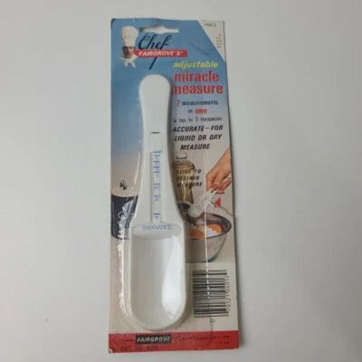 Vintage Chef Fairgrove's Adjustable Miracle Measure 7 In 1 Measuring Spoon NOS - Image 1 of 4