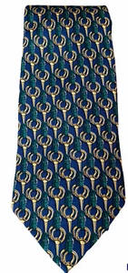 Men's Burberrys London NY Paris Silk Neck Tie Made in England Buckle Print - Picture 1 of 4