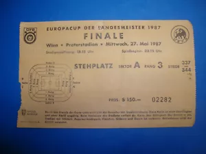 1987 Ticket CL Champions League Final FC Porto Bayern München Eintrittskarte - Bild 1 von 2