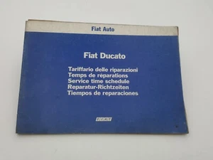 Manual de Taller Fiat Ducato Lista Tarifas La Reparación Asistencia Técnica 1981 - Imagen 1 de 24