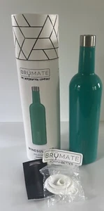 Botella de vino BRUMATE Winesulator verde pavo real 25 OZ acero inoxidable nueva con caja - Imagen 1 de 6