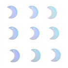 100x Glass Pendants Charms Frosted Moon for Jewelry Necklace Earring Making