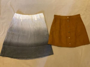 Lote de 6 faldas Poleci para mujer ombre tinte crema defecto marrón gamuza sintética - Imagen 1 de 8
