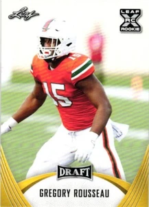 Gregory Rousseau 2021 Leaf Draft Rookie Card - Bild 1 von 4
