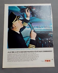 PUB PUBLICITE ANCIENNE ADVERT CLIPPING 030817 / TWA IL N'Y A QUE DES PILOTES D'E - Picture 1 of 1