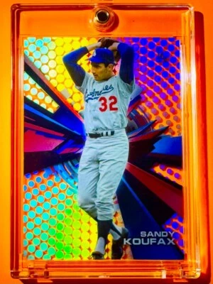 Sandy Koufax RARE ACETATE DYNAMIC GRID REFRACTOR SP INSERT HOF INVESTMENT CARD! - Image 1 of 4