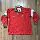 Vintage Wales Wru Cymru Dragons Rugby Union Cotton Traders Jersey Shirt Sz Xl