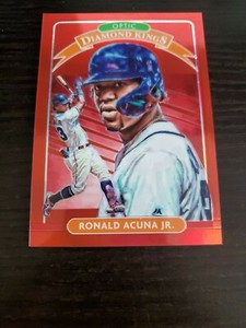 2020 Donruss Optic Red REFRACTOR #8 Ronald Acuna Jr. DK /60