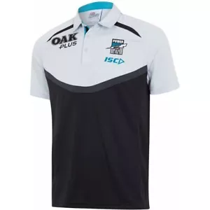 Port Adelaide Mens POLO (Size S) AFL Team Game Shirt POLO T-SHIRT - Picture 1 of 5