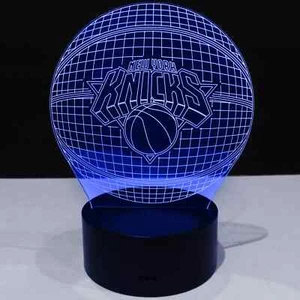 New York Knicks Touch Lamp 7 Colors LED Night Light Home Decor Fan Gift - Picture 1 of 9