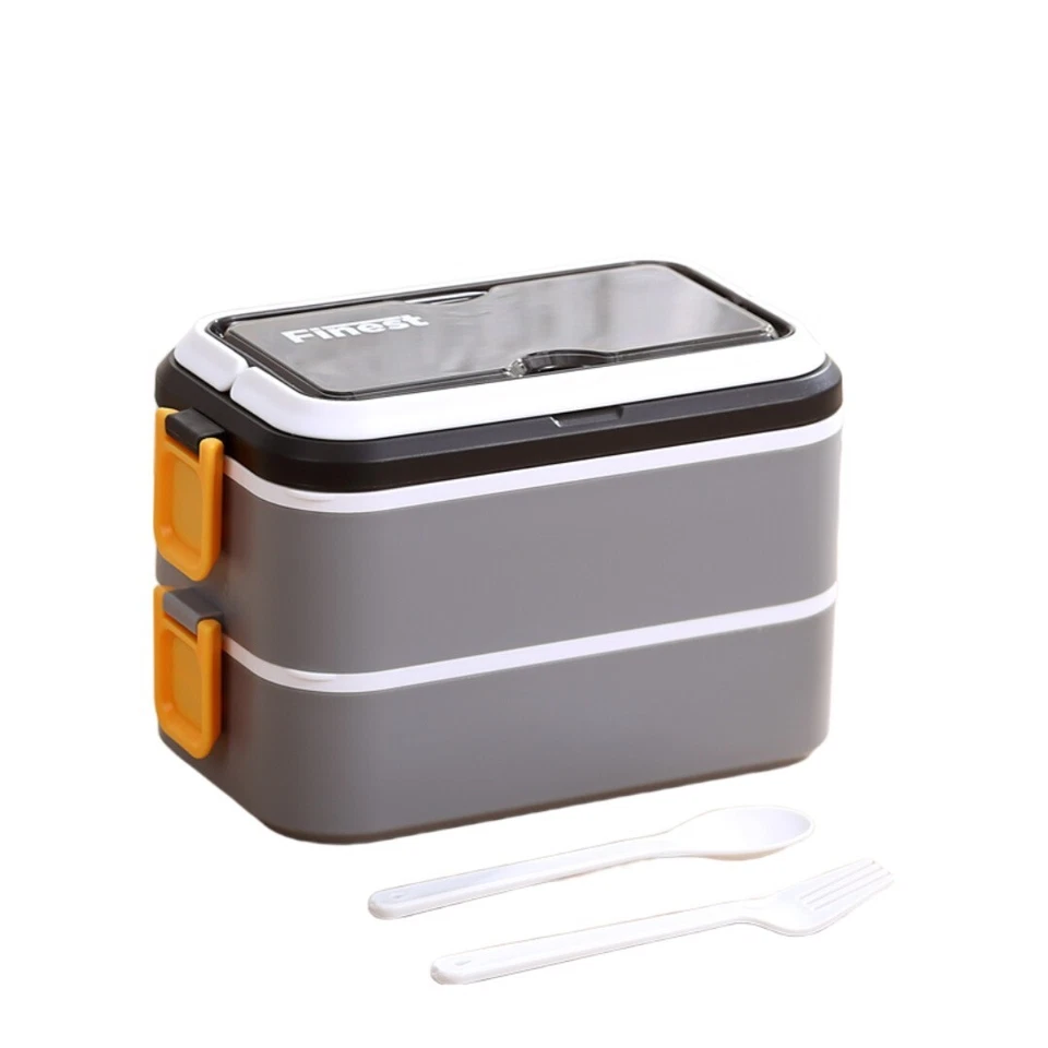 stackable stainless steel lunch box,1400ML Bento box-Utensil set-Leak free - Image 1 of 4