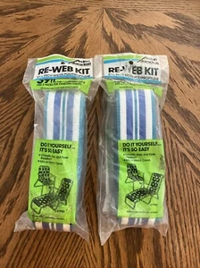 Lot Of 2 Arden Paradise Re-Web Kits Blue Teal Color 2 3/16” Wide 39 Feet Long - Picture 1 of 14