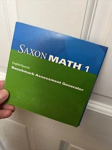 saxon math 1, TEST Maker cd-rom , Benchmark Assessment Generator ENGLISH/SPANISH - Picture 1 of 2