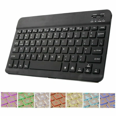 Universal Wireless Backlit Keyboard Keypad For Android Windows iOS Tablet PC - Image 1 of 4