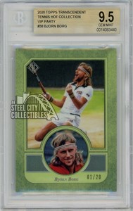 Bjorn Borg 2020 Topps Transcendent Tennis VIP Card #38 01/20 BGS 9.5