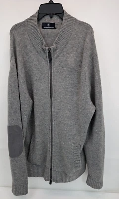 Suéter Cárdigan HART SCHAFFNER MARX Gris Lana y Cachemira Cremallera Completa M Foto 1 de 4