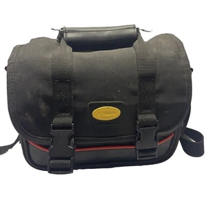 Canon Camera Bag - Black Retro - Pockets, Shoulder Strap - DSLR - Carry Case - Picture 1 of 8