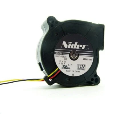 NIDEC D06F-12BS1 12V 0.33A 3 Line 6CM Dual Ball Bearing Turbo Projector Fan - Image 1 of 2